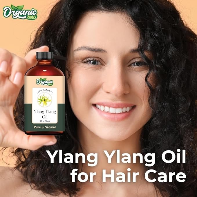 Organic Zing Ylang Ylang (Cananga Odorata) Oil | Essential Oil for Aroma, Diffusers, Haircare & Skincare- - 118 Ml