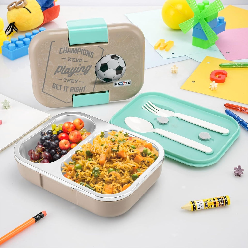 Nayasa Marco Big Insulated 2-Compartment Stainless Steel Lunch Box