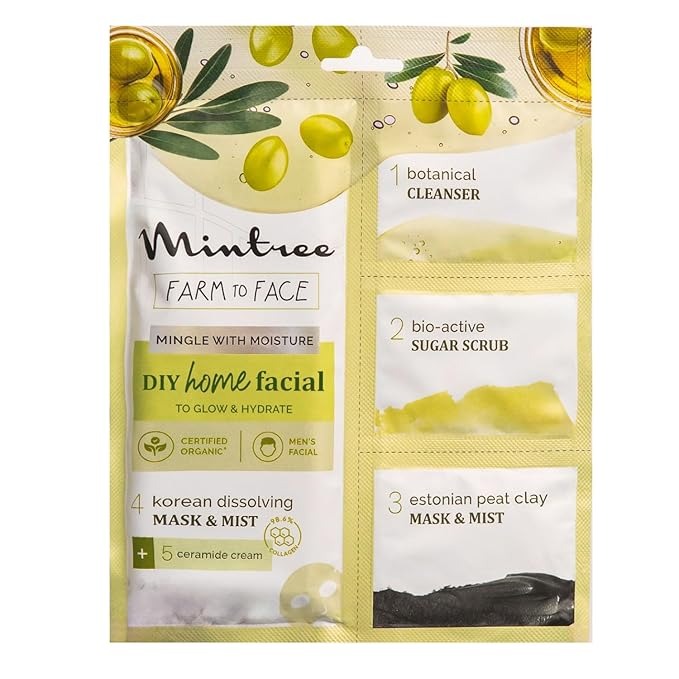 Mintree Organic Olive Brightening at Home Facial Kit