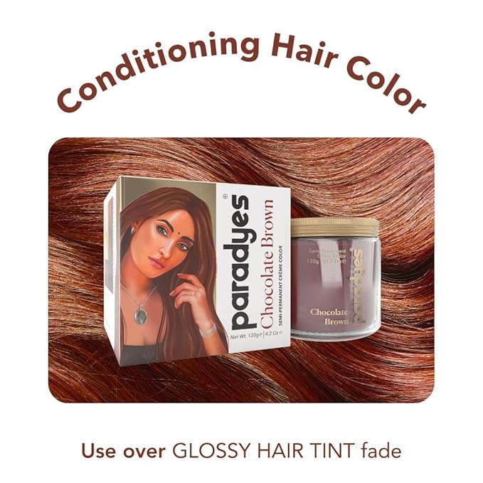 Paradyes Top-up Semi-permanent Chocolate Brown Diy Conditioner Based Hair Colour - 120 Gms