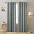 Cloth Fusion Blackout Door Curtains 7 Feet Long Set of 2 Grey Colour
