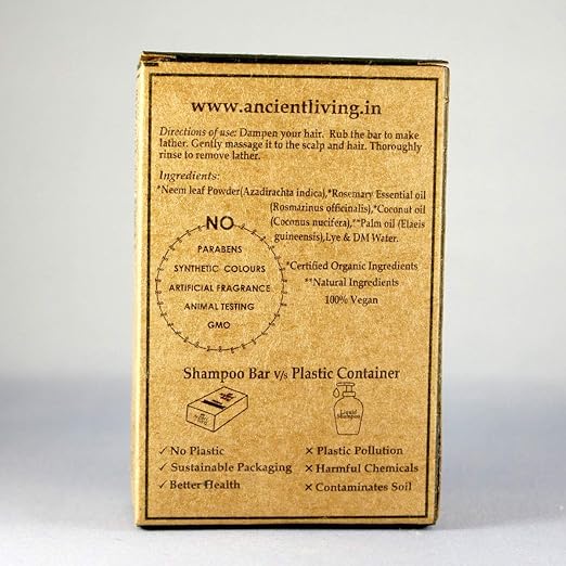 Ancient Living Neem Shampoo Bar - 100 gms Each (Pack of 2)