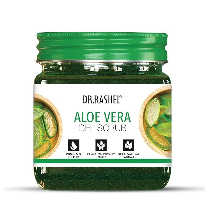Dr.Rashel Aloe Vera Face & Body Gel Scrub for Men & Women - 380 ml