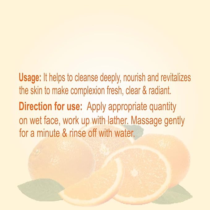 Patanjali Orange Aloevera Face Wash - 100 gms