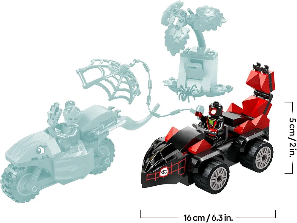 Lego Marvel Spidey and His Amazing Friends Spin and Electro Dinosaur Vehicle Chase 11198 Building Blocks Toys for 4+ Gift for Boys and Girls