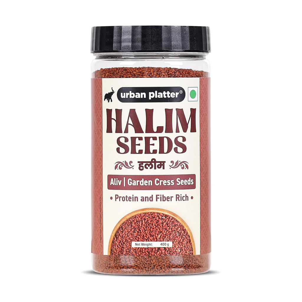 Urban Platter Halim Seeds, 400g (Garden Cress/Aliv Seeds, Protein & Fiber Rich Superfood, Nutrient Dense Seed for Laddoos, Halwa & Traditional Recipes)