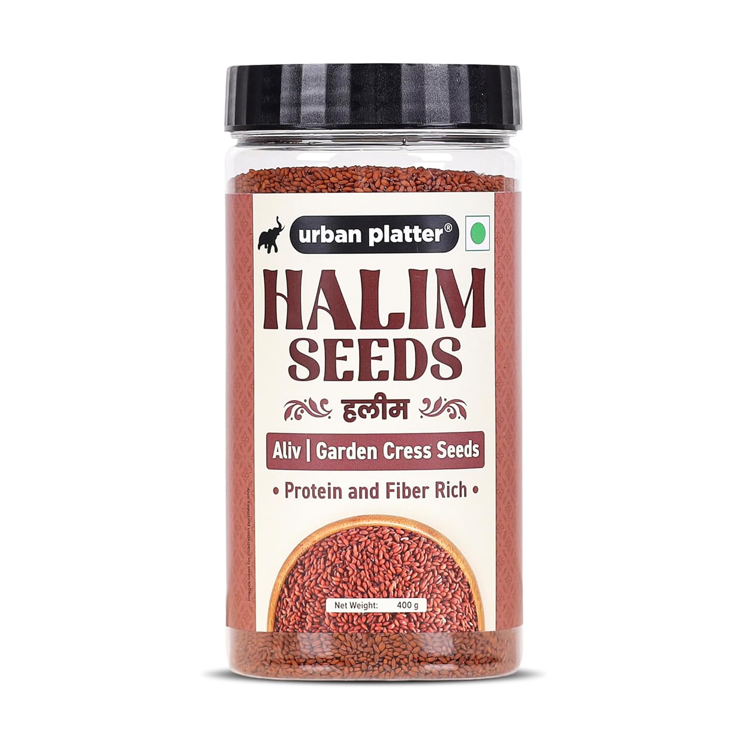 Urban Platter Halim Seeds, 400g (Garden Cress/Aliv Seeds, Protein & Fiber Rich Superfood, Nutrient Dense Seed for Laddoos, Halwa & Traditional Recipes)