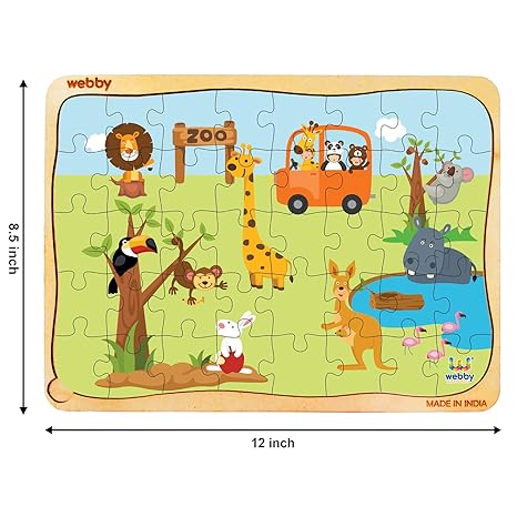 Webby The Zoo Wooden Jigsaw Puzzle 40Pcs