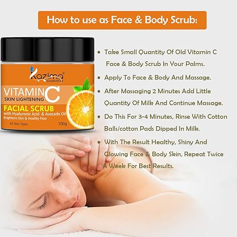 Kazima Vitamin C Face Scrub - 100 gms
