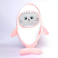 Tickles Cute Shark Cat Face Soft Stuffed Plush Toy for Kids Color Pink 60 cm