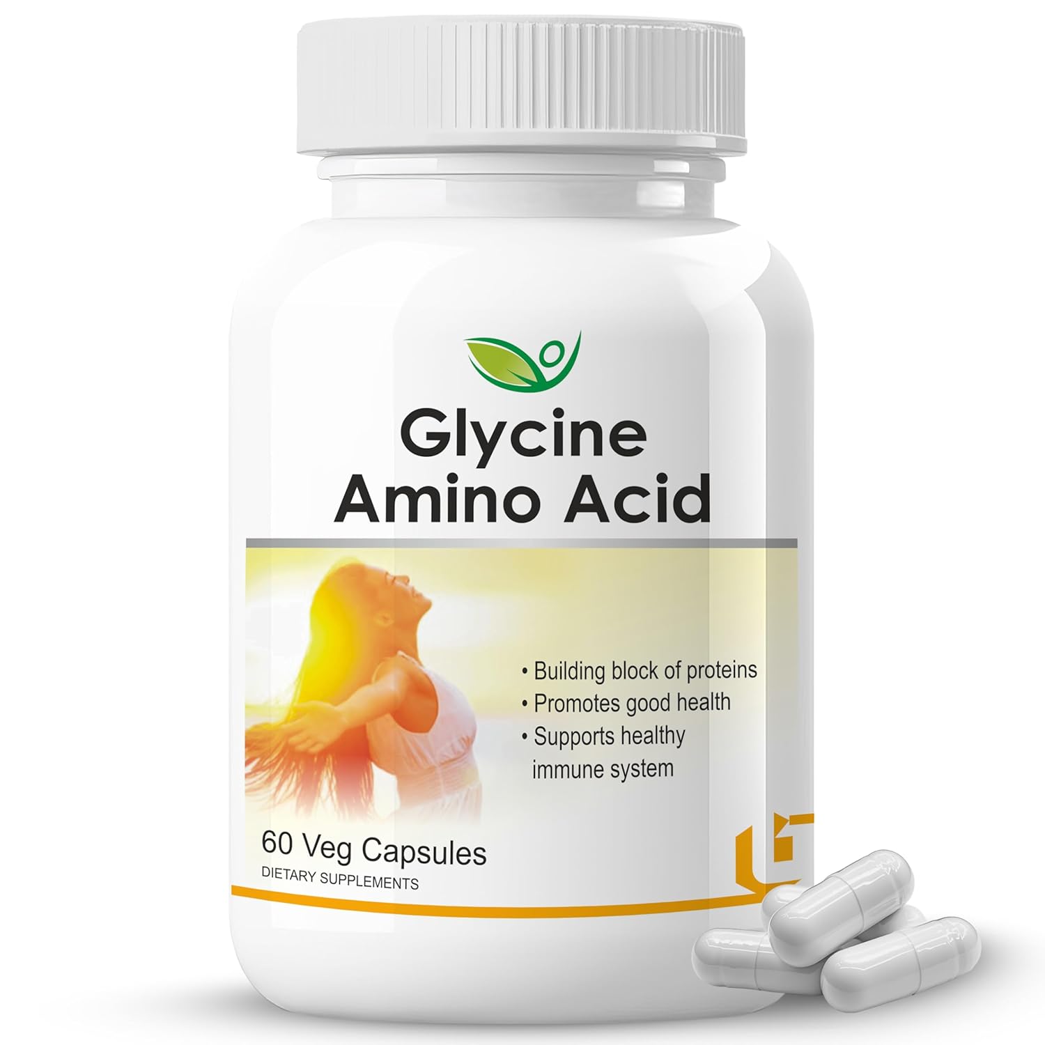 Biotrex Nutraceuticals Glycine Amino Acid 500mg | Support Muscle, Brain and Sleep Health | Better Immune System, Metabolic & Digestive Health | Lab Tested | 60 Veg Capsules