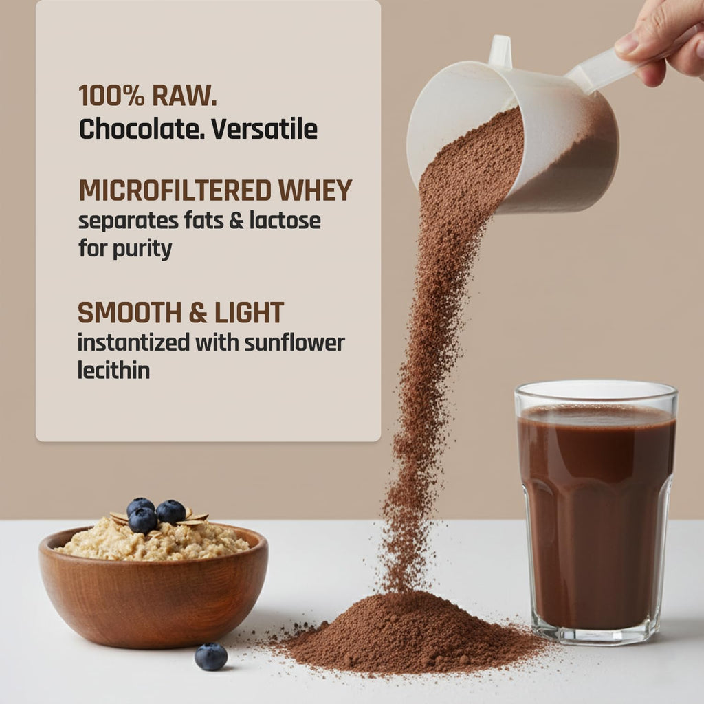 NATURALTEIN Whey Protein Isolate 300g â€“ Chocolate Flavor â€“ 24g Protein per 30g Serving â€“ Naturally Flavoured, No Artificial Sweeteners â€“ Easy to Digest â€“ No Adulteration â€“ Clean & Natural