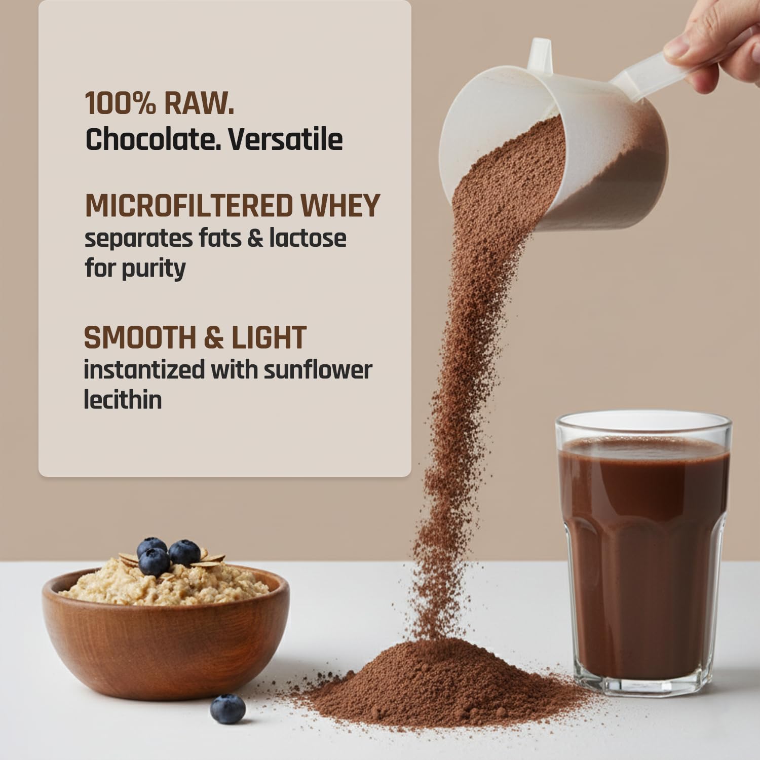 NATURALTEIN Whey Protein Isolate 300g â€“ Chocolate Flavor â€“ 24g Protein per 30g Serving â€“ Naturally Flavoured, No Artificial Sweeteners â€“ Easy to Digest â€“ No Adulteration â€“ Clean & Natural