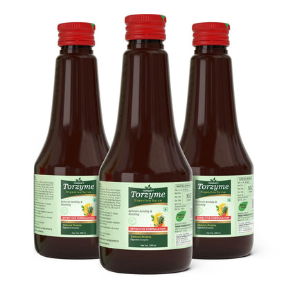 Torzyme Naural Protein Digestive Enzyme Syrup - 200 ml (Pack of 3)