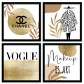 Kotart Wood Parlor Theme Frames For Salon Studio Wall Decor Set Of 4