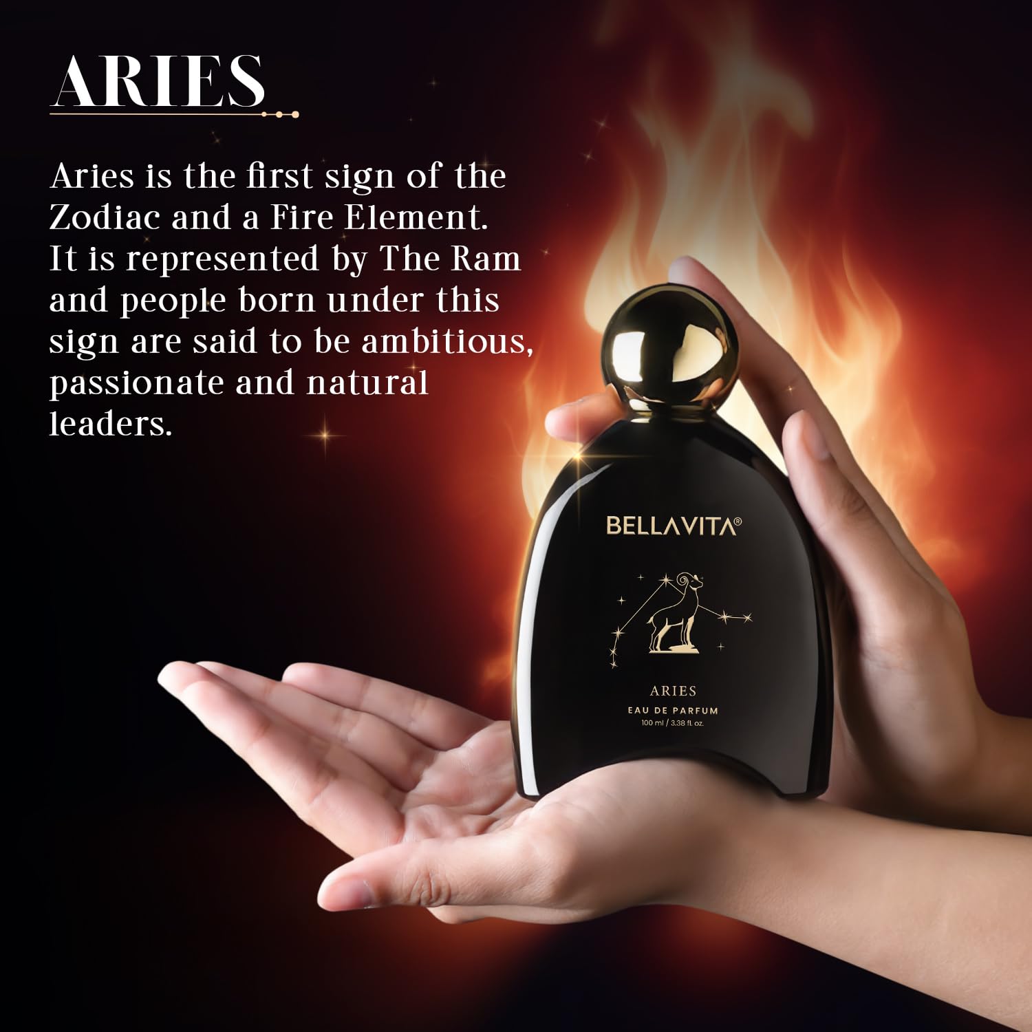 BELLAVITA Zodiac Collection Aries | Long Lasting Perfume for Man and Woman | EDP 100ml | Oud, Floral and Musk Premium Unisex Fragrance for Men and Women