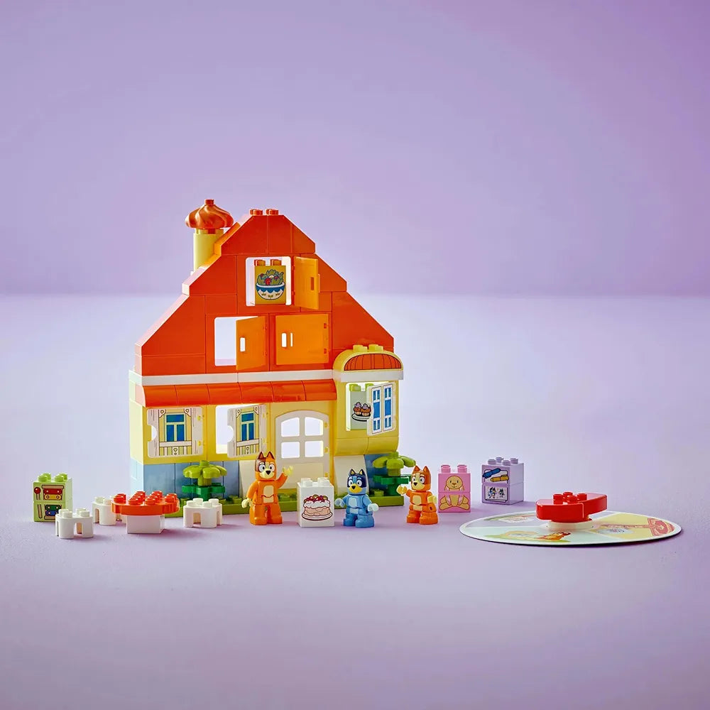 LEGO Duplo Bluey: Bluey’s Family House with Memory Game Interactive Toy 10459 Building Toy for 3+ Age Boys and Girls
