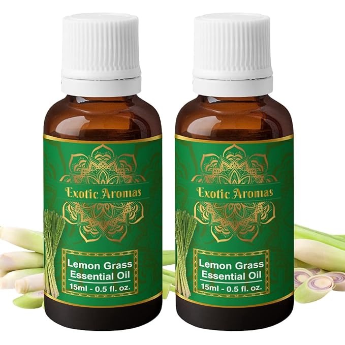 Exotic Aromas Lemon Grass Oil - 15 ml (Pack of 2)
