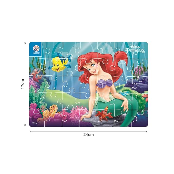 Ratna's 4 in 1 Disney Jigsaw Puzzle 140 Pieces for Kids | 4 Jigsaw Puzzles 35 Pieces Each | Mermaid Ariel