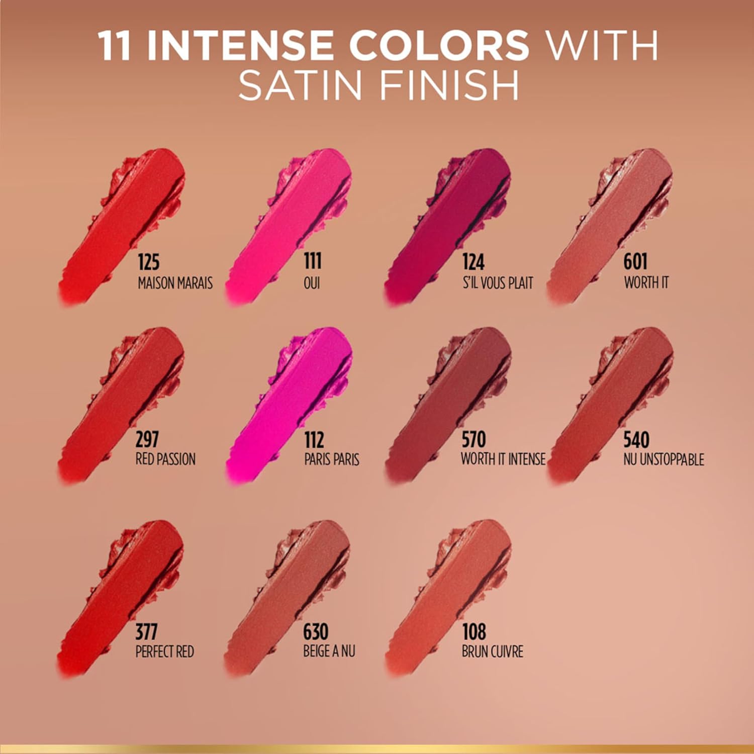 Lâ€™OrÃ©al Paris Color Riche Satin Lipstick- 112 Paris Paris, 4.3 gm