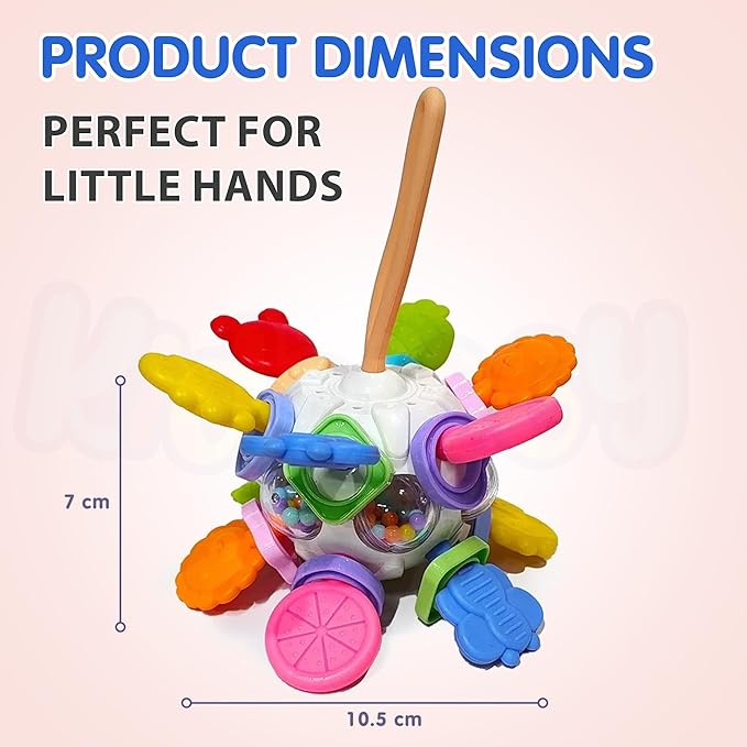 Kidology Baby Teether Ball Silicone Toy for 6-12 Months Babies
