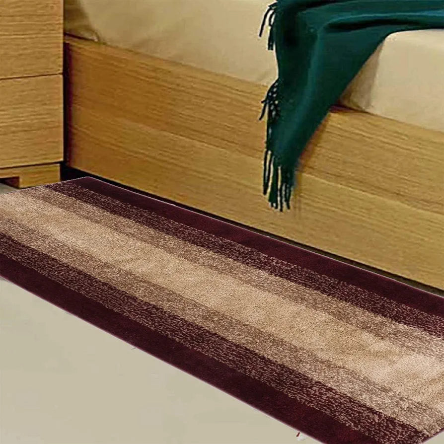 Kuber Industries Shaggy Carpet Polyester Bedside Runner Soft Rug for Hall Offices Kitchens Bedroom Maroon
