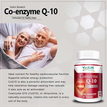Vokin Biotech Natural Coenzyme Q-10 Rich in Antioxidant, Support Heart Health & Boosts Energy 250 mg