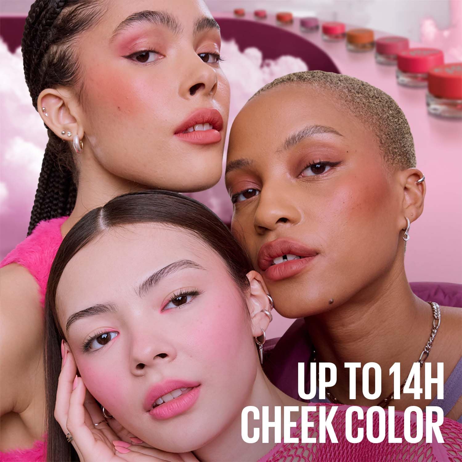 Maybelline Cloudtopia Cheek & Lip Mousse Blush | Lightweight, Pigmented Mousse in Dreamy Dawn, 5g