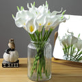 Artificial Calla Lily Flowers Bunch for Vase and Flower Pots Silk 10 Pcs