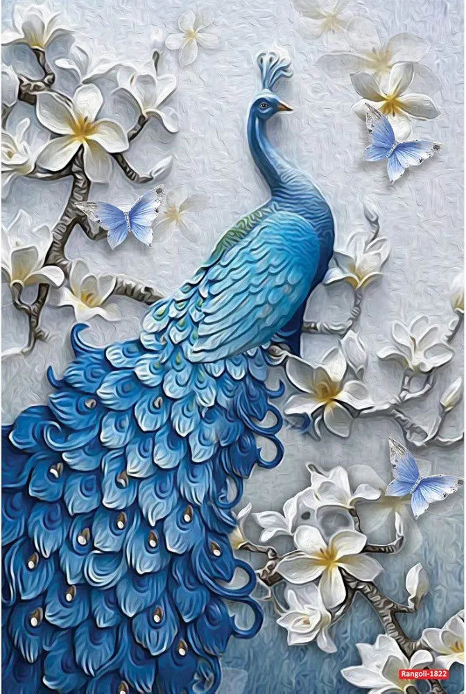 Rangoli Peacock Wall Sticker 12x18 Sheet – Elegant Self Adhesive Design-5