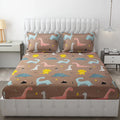 Fresh From Loom Bedsheet for Kids with 2 Pillow Cover Soft Skin Friendly Anti Fade 144 TC Rosy