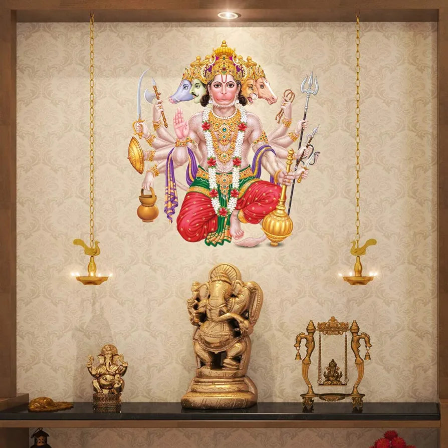 Rangoli Vinyl Religion Wall Sticker 1.96 X 20.86 X 1.96 Inches, Multicolour