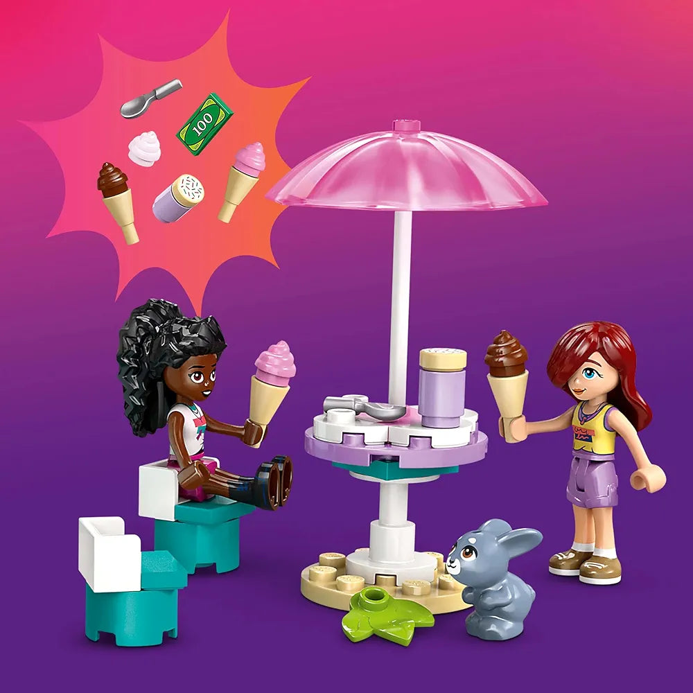 Lego Friends Heartlake City Ice Cream Truck Pretend-Play Building Kit 42644 Building Blocks Toys for 4+ Gift for Boys and Girls