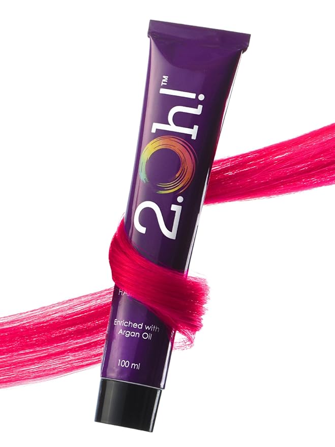 2.Oh Italian Fuchsia Pink Hair Color For Women & Men Lasts upto 12-15 Washes - 100 ml