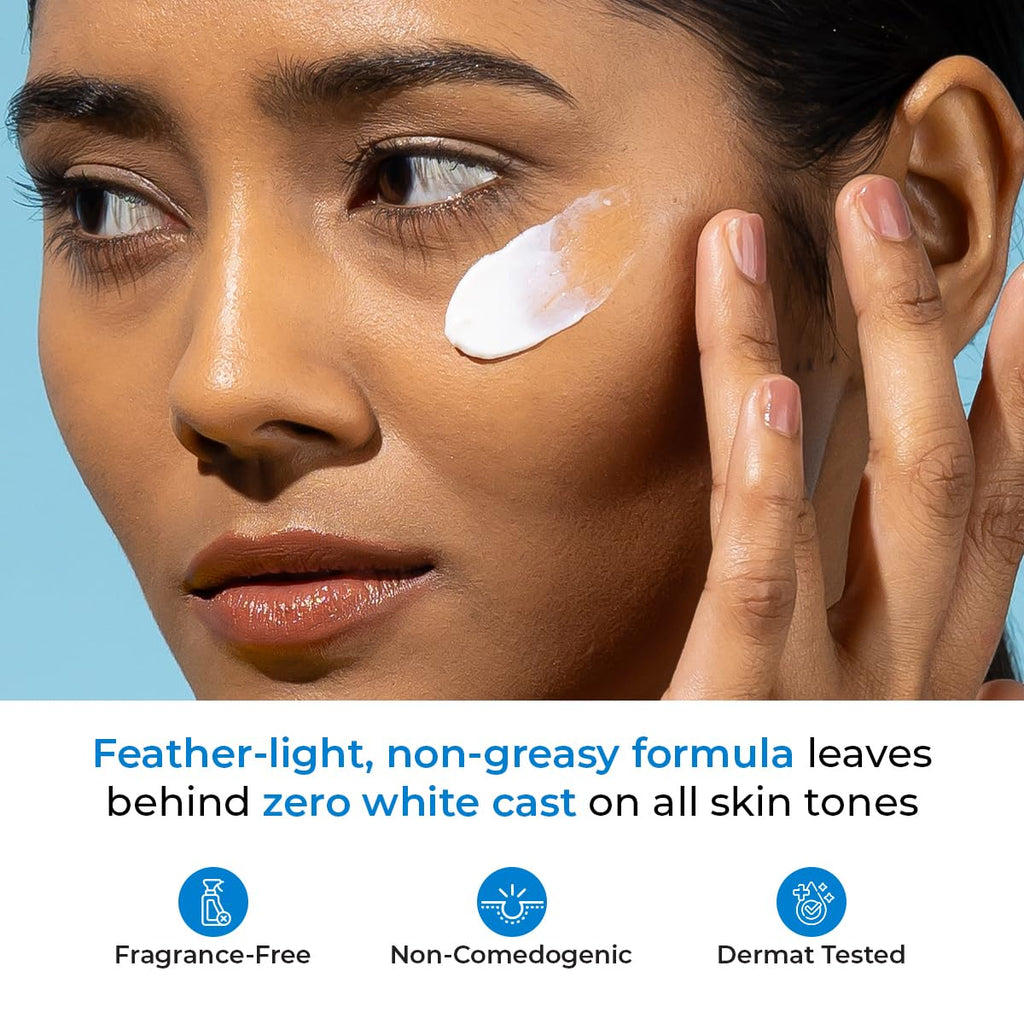 Conscious ChemistÂ® Dewy Ceramide Sunscreen SPF 50 PA++++ In-Vivo Tested | For Oily Skin | UVA/UVB & Blue Light Protection | Fragrance-Free | For Men & Women, All Skin Type - Sun Drink | 20g