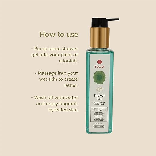 TVAM Organic Aromatherapy Shower Gel - 200 ml