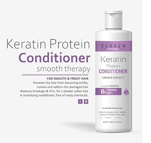 Sevaen Keratin & Argan Oil Smooth Therapy Conditioner - 250 ml