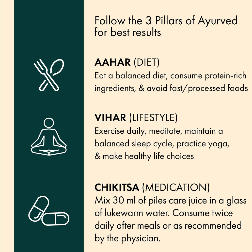 Dr. Vaidya's Pilocare Juice 950ml | Ayurvedic Piles Care Medicine for Relief from Hemorrhoids, Fissure, Fistula & Piles Pain | Natural Treatment for Piles & Fissure Medicine