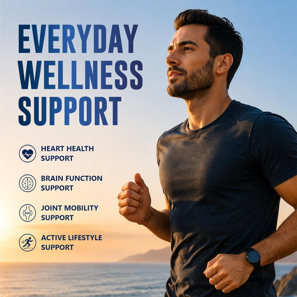 Growfitz Omega 3 Fish Oil (60 Softgels) | 2800 Mg | 10X Strength for Men & Women | No Fishy Burps | Supports Heart, Brain, Joints, Skin | With EPA+, Vitamin D3 & Vitamin E | Omega3 Fishoil Supplement