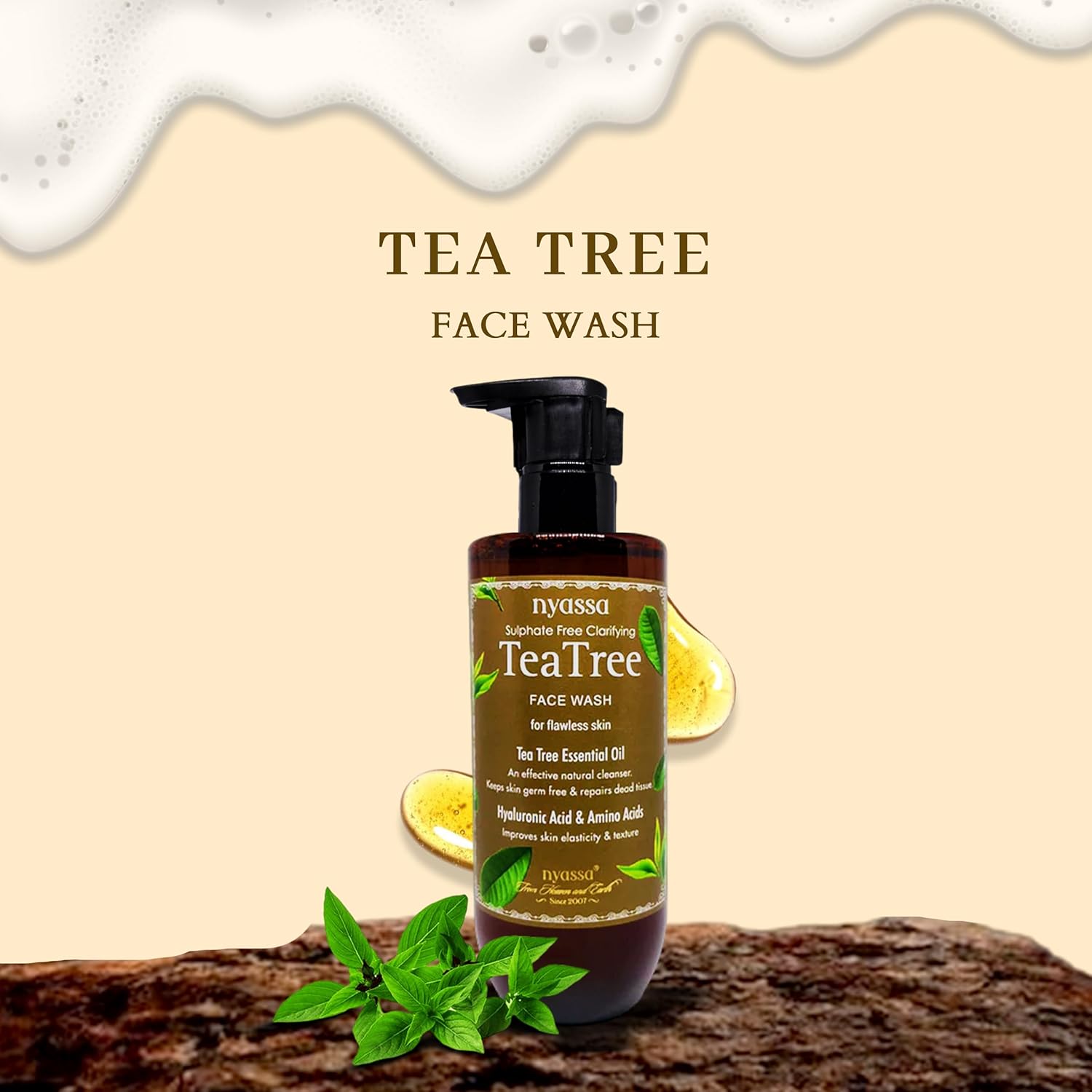 Nyassa Sulphate Free Clarifying Tea Tree Face Wash - 210 Ml