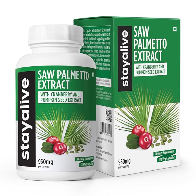 Stayalive Saw Palmetto Extract Capsules Equivalent To 17000Mg - 120 caps