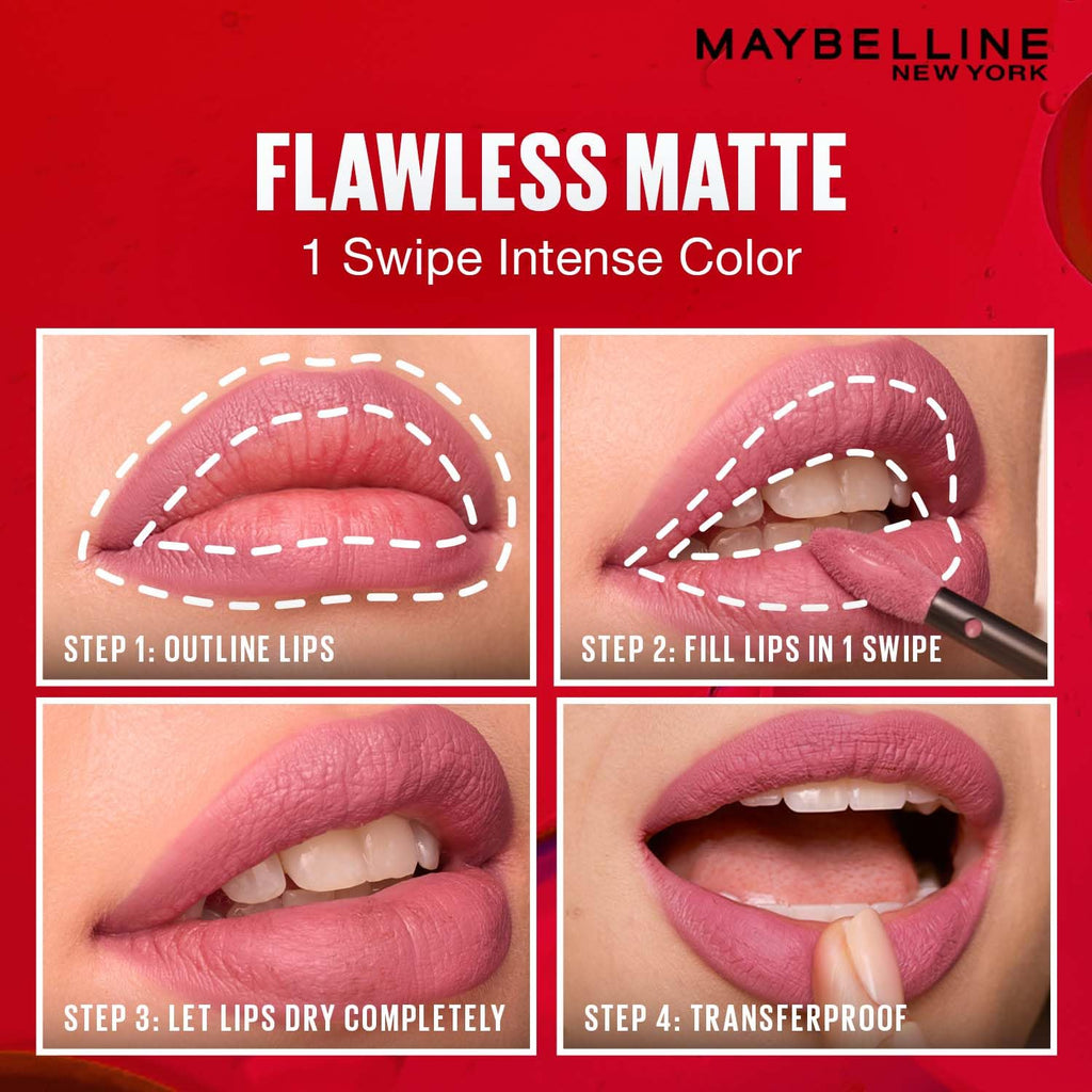 Maybelline New York Liquid Matte Lipstick, Long Lasting, 16hr Wear, Superstay Matte Ink, 150 Savant, 5ml