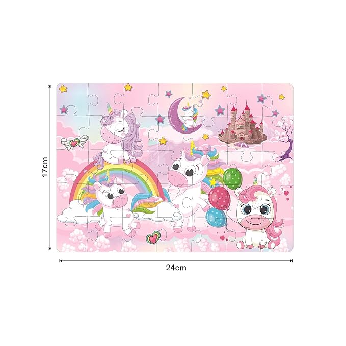 Ratna's4 in 1 Unicorn Kingdom Jigsaw Puzzle for Kids | A Perfect Jigsaw Puzzle for Little Hands | 35 Pieces