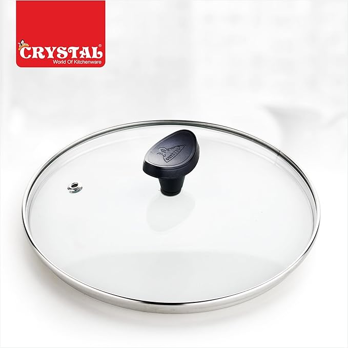 Crystal Stainless Steel Saucepan with Glass Lid| 180 mm - 1000 gms