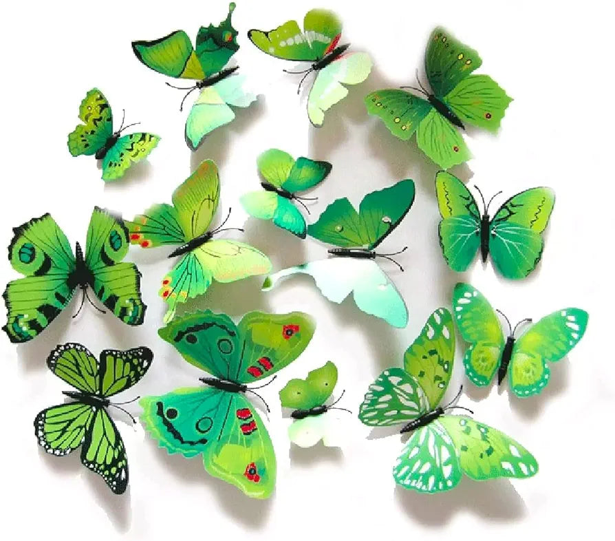 Rangoli Butterfly Wall Stick or Magnet Self Adhesive Removable PVC Design-14