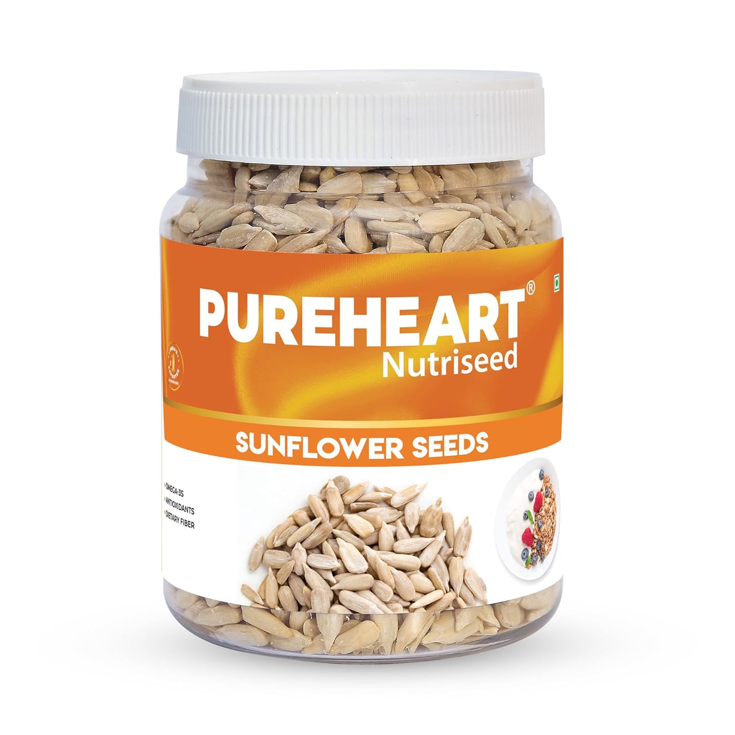 Pureheart Premium Raw Sunflower Seeds for Eating - Protein, Fibre and Antioxidants Rich Superfood for Heart Health, Immune Support, Healthy Diet Snack