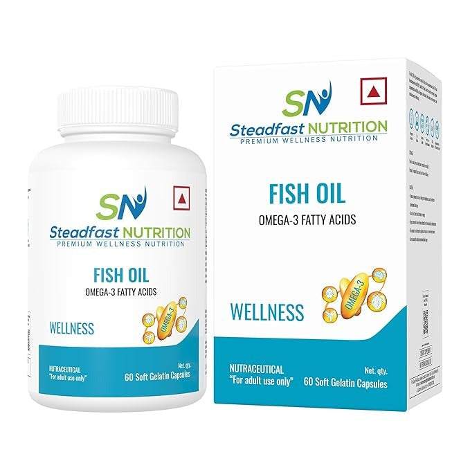 Steadfast Nutrition Omega 3 Fish Oil Capsule 1000mg - 60 Caps