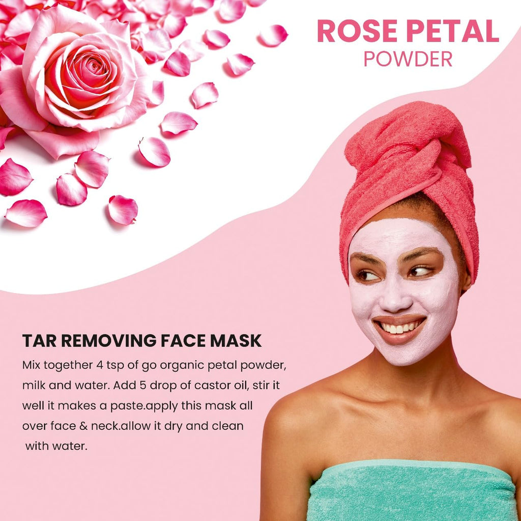 Healthy Apple's Rose Petal Powder for Skin and Food, Export Quality (100, Grams)