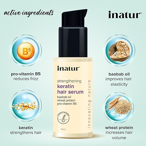 Inatur Strengthening Keratin Hair Serum - 50 ml