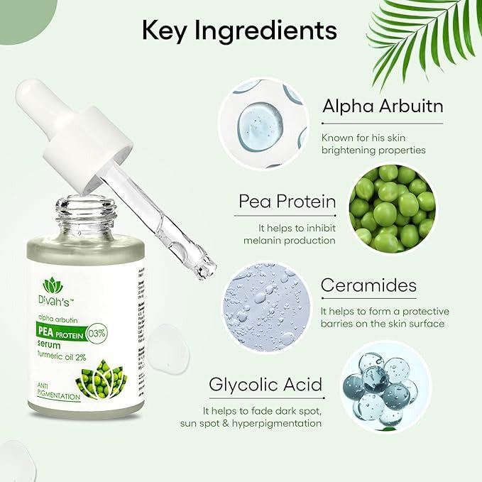 Divah's Alpha Arbutin & Pea Protein Face Serum - 30 ml